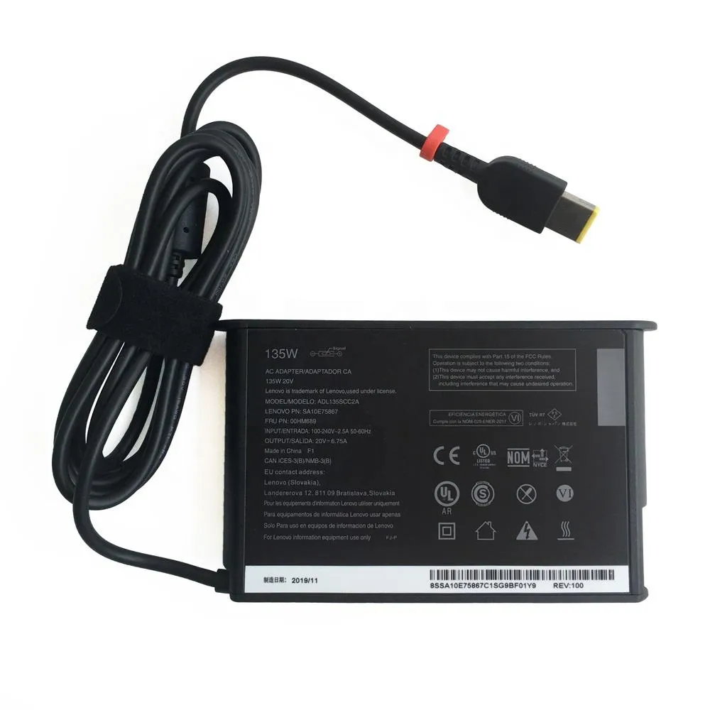 Lenovo Original Laptop Adapter 135w | 20v/6.75a | USB (Box Seal Opened for Serial No) view 5